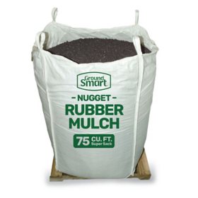 GroundSmart Rubber Mulch, Assorted Colors & 75 cu ft Super Sack