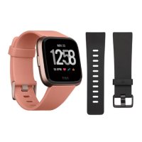 Fitbit Versa Smartwatch (Peach) with Bonus Black Accessory Band