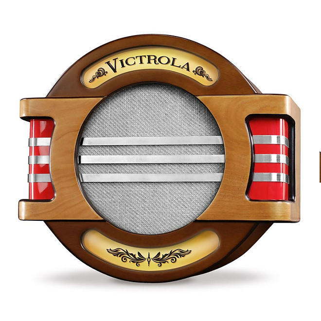 Victrola Rechargeable Nostalgic Wall Mounted Wood Bluetooth Speaker