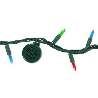 Bright Tunes Indoor/Outdoor Multi Colored Incandescent String Lights with Bluetooth Speakers, Green Cord Bright Tunes Indoor/Outdoor Multi Colored Incandescent String Lights with Bluetooth Speakers, Green Cord