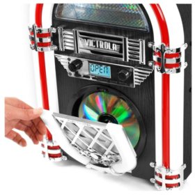 Victrola Nostalgic Wood Countertop Jukebox With Built In Bluetooth