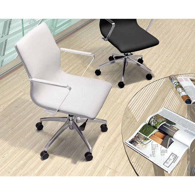 Champion Low-Back Leatherette Office Chair, White