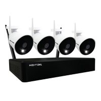 Night Owl Expandable 10 Channel Wi-Fi NVR with (4) 1080p Wi-Fi IP Spotlight Cameras and 1TB Hard Drive