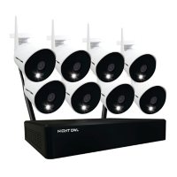 Night Owl Expandable 10 Channel Wi-Fi NVR with (8) 1080p Wi-Fi IP Spotlight Cameras and 1TB Hard Drive