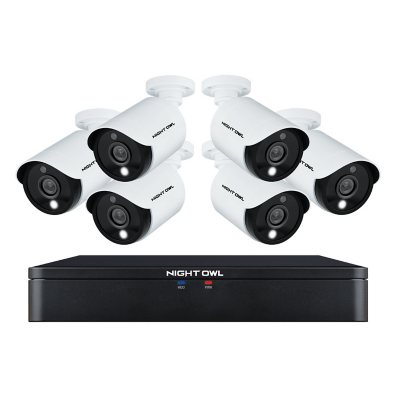 Night Owl Expandable 16 Channel Wired Dvr With 6 1080p Wired Spotlight Cameras And 1tb Hard Drive Sam S Club