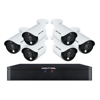 Night Owl Expandable 16 Channel Wired DVR with (6) 1080p Wired ...