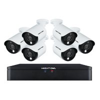 Night Owl Expandable 16 Channel Wired DVR with (6) 1080p Wired Spotlight Cameras and 1TB Hard Drive