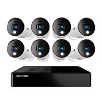Night Owl Expandable 8 Channel Wired Bluetooth DVR with (8) Wired 1080p HD Light Cameras with Audio and 1TB Hard Drive
