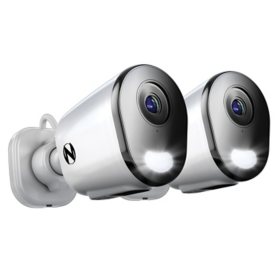 Night Owl Wi-Fi Plug In 4K HD Deterrence Cameras with 2-Way Audio and Audio Alerts and Sirens, 2 pk.