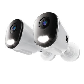 Night Owl Add On Wired IP 4K Deterrence Cameras with 2-Way Audio (2-Pack)	