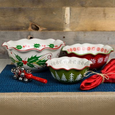 holiday serving bowls