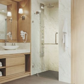 Vigo Pirouette Adjustable Frameless Pivot Shower Door Sam S Club