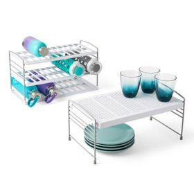 Youcopia Bottle Mug and Plate Organizer 2-Piece Set