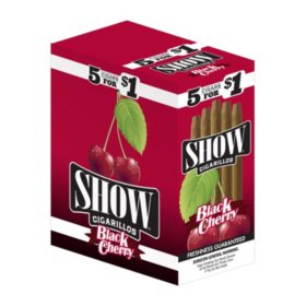 Show Cigarillos Black Cherry Pre-Priced (5 ct., 15 pk.)
