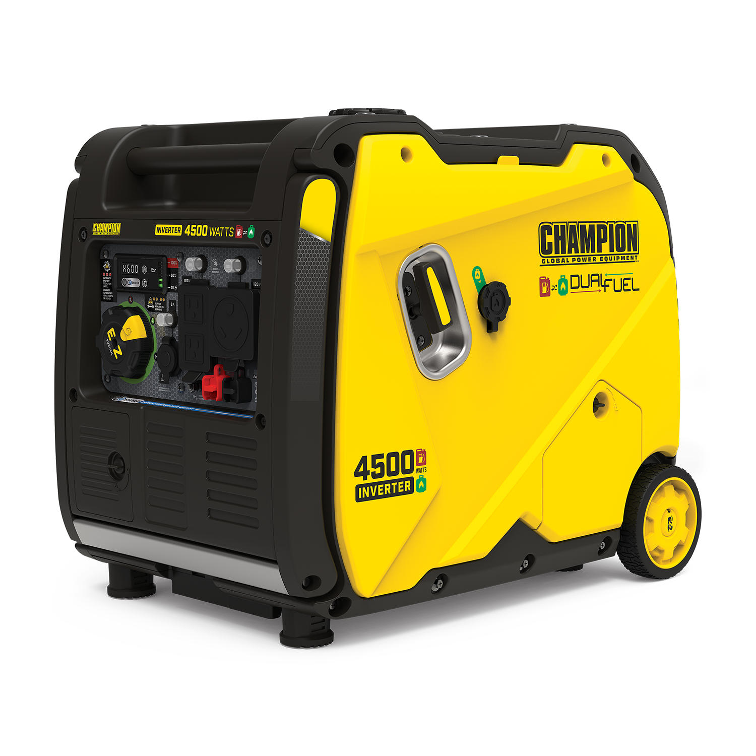 4500-Watt Dual Fuel, Electric Start, 49-state RV Ready Portable Inverter Generator with Quiet Technology and CO Shield
