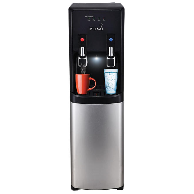 Primo Pro-Plus Bottom-Load Hot and Cold Water Dispenser with Self-Sanitization, Black/Stainless Steel