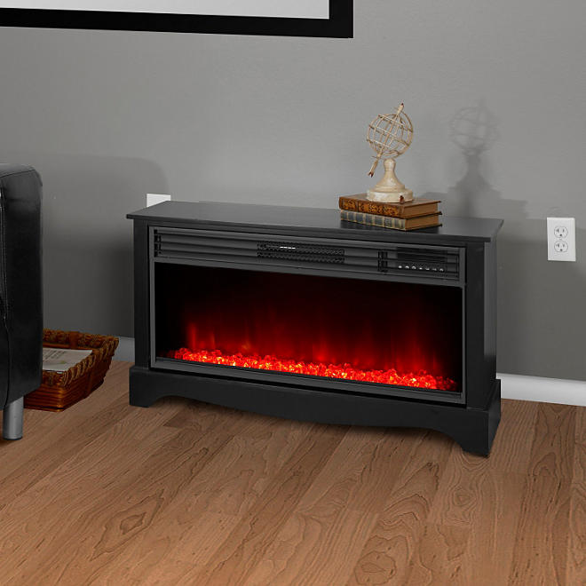 Lifesmart Zone Series 36" Low Profile Fireplace with Flame Effect and Infrared Heat System
