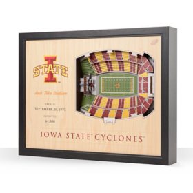 YouTheFan Iowa State Cyclones 25-Layer Football Stadium View 3D Wall Art