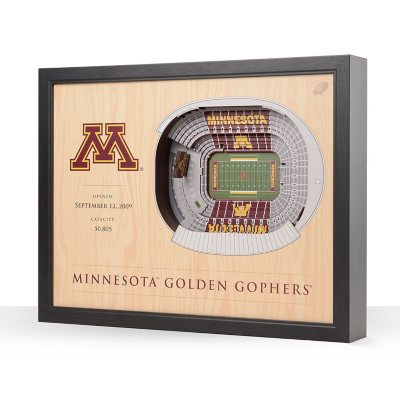 YouTheFan Minnesota Golden Gophers 25-Layer Football Stadium View 3D Wall Art