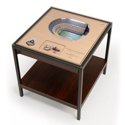 NCAA 25-Layer StadiumViews Lighted End Table - Purdue Boilermakers FB:- Purdue Boilermakers FB