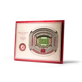 YouTheFan NCAA 5-Layer Stadium View 3D Wall Art, Assorted Teams
