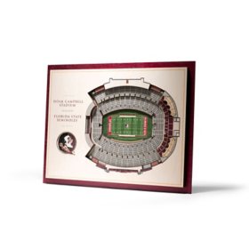 YouTheFan Florida State Seminoles 17"x13" 3D 5 Layer Stadium View Wall Art