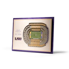 YouTheFan LSU Tigers 17"x13" 3D 5 Layer Stadium View Wall Art