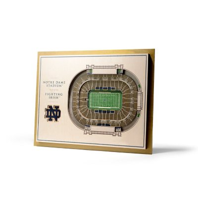 YouTheFan Notre Dame Fighting Irish 17'x13' 3D 5 Layer Stadium View Wall Art