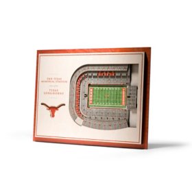 YouTheFan Texas Longhorns 17"x13" 3D 5 Layer Stadium View Wall Art