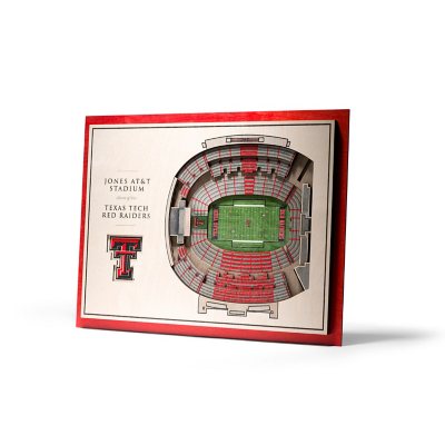 YouTheFan Texas Tech Red Raiders 17'x13' 3D 5 Layer Stadium View Wall Art