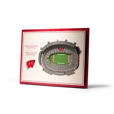 YouTheFan Wisconsin Badgers 17'x13' 3D 5 Layer Stadium View Wall Art