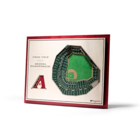 YouTheFan MLB 5-Layer Stadium View 3D Wall Art, Assorted Teams