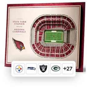 YouTheFan NFL 5-Layer Stadium View 3D Wall Art, Assorted Teams