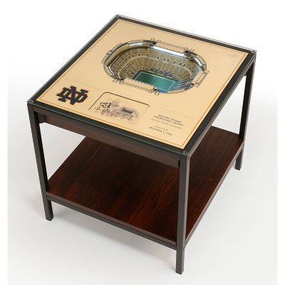 NCAA 25-Layer StadiumViews Lighted End Table - Notre Dame Fighting Irish:- Notre Dame Fighting Irish