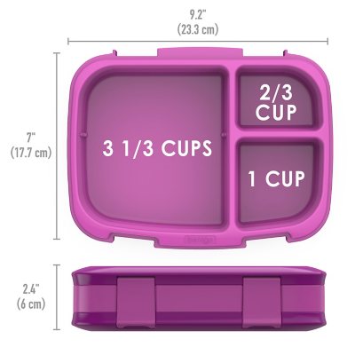 Bentgo Fresh 4-Compartment Leak-Proof Lunch Box Microwave Dishwasher Purple  New