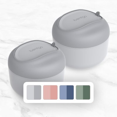 Bentgo Bowl Bento Lunch Box, 2-Pack (Gray)