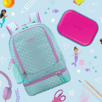 Bentgo 2-in-1 Backpack & Lunch Bag and Bentgo Kids Chill Lunch Box - Aqua