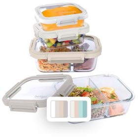 5PCS ,4-Compartment Reusable Snack Bento Boxes, Food Containers for  School,Work and Picnic,Portable Snack Box, Meal Prep Container,Extra-thick Food  Storage Containers with Lids, Plastic To Go Containers for Take out,  Disposable Lunch Box