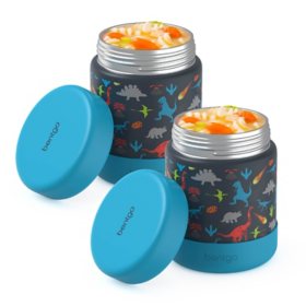 Bentgo Kids 2-Pack Stainless Steel Food Jar, Assorted Designs 