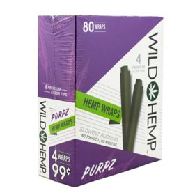 Wild Hemp Purpz Hemp Wraps 4 ct., 20 pk.