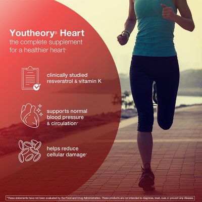 Youtheory Heart Capsules with Resveratrol, Vitamin K, & Beetroot, 150 ct.