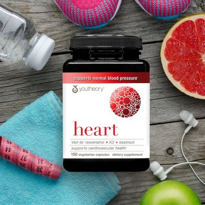 Youtheory Heart Capsules with Resveratrol, Vitamin K, & Beetroot, 150 ct.