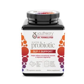 Youtheory 2x Action Probiotic GLP-1 Support Capsules, 75 ct.		 		 		 		 		 		
