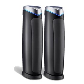 5 in 1 Air Purifier With Pet Pure True HEPA Filter, UVC Sanitizer, Odor Reduction, 2 Pack
