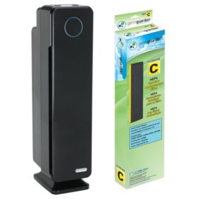 Germ Guardian Elite 3 in 1 Air Purifier Tower With HEPA Filter, UVC Sanitizer, Odor Reduction, And Bonus HEPA Replacement Filter