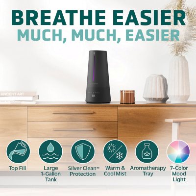 PureGuardian 1.5 Gal. Warm and Cool Mist Ultrasonic Humidifier with Humidistat and UV-C		‼️needs cleaning‼️