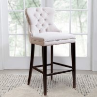 Milano Tufted Bar Stool, Assorted Colors