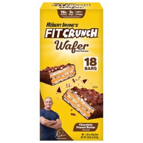 Chef Robert Irvine's FITCRUNCH High Protein Wafer Bars Chocolate Peanut Butter, 1.59 oz., 18 ct.