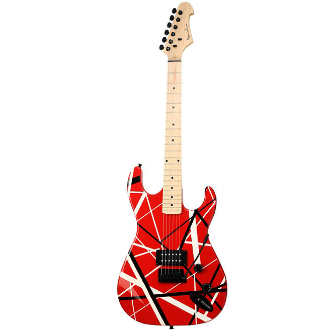 Spectrum AIL 58FS - Solid Body Full Size Straight Line Design Electric Guitar - Red & Black