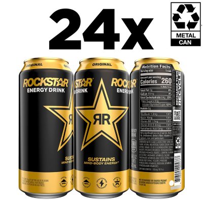  Rockstar Energy Drink, Original, 16oz Cans (24 Pack) : Grocery  & Gourmet Food